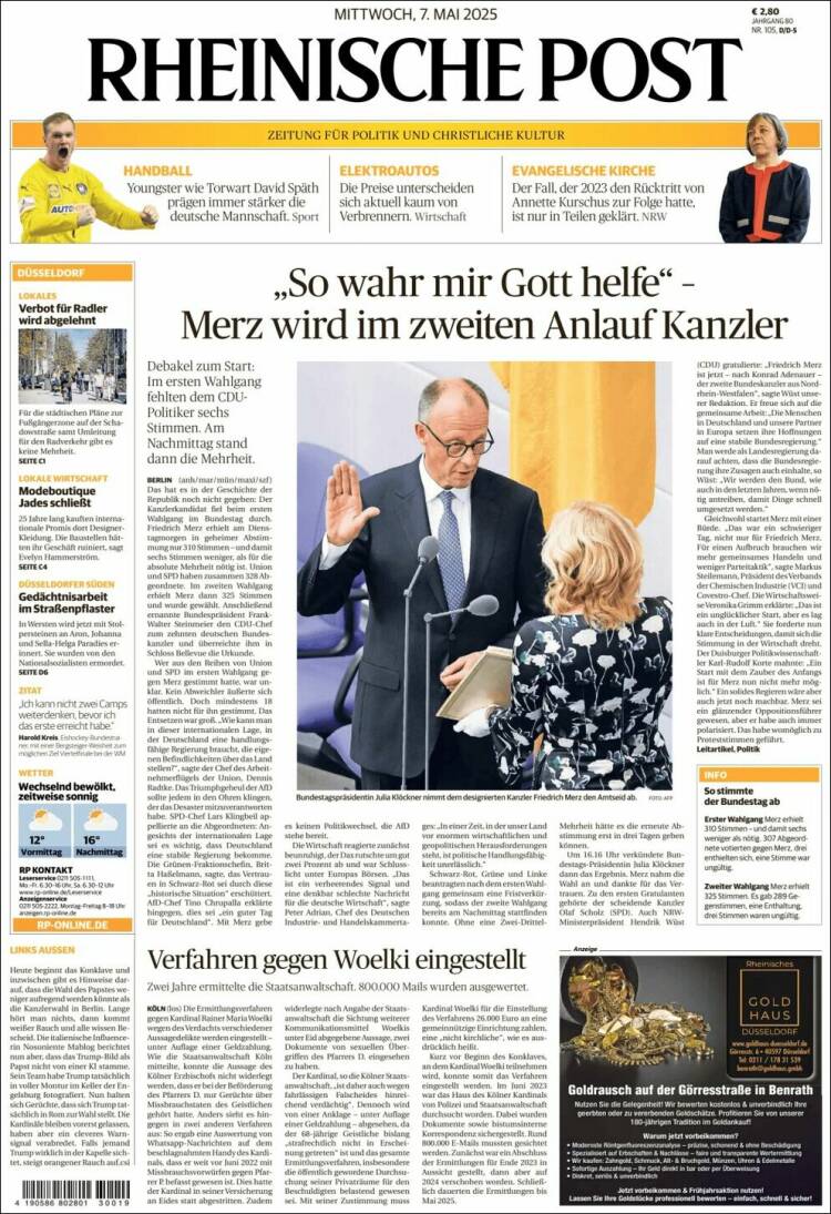 Portada de Rheinische Post (Germany)