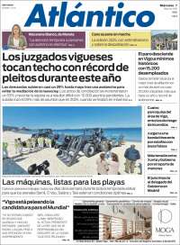 Portada de Atlántico Diario (España)