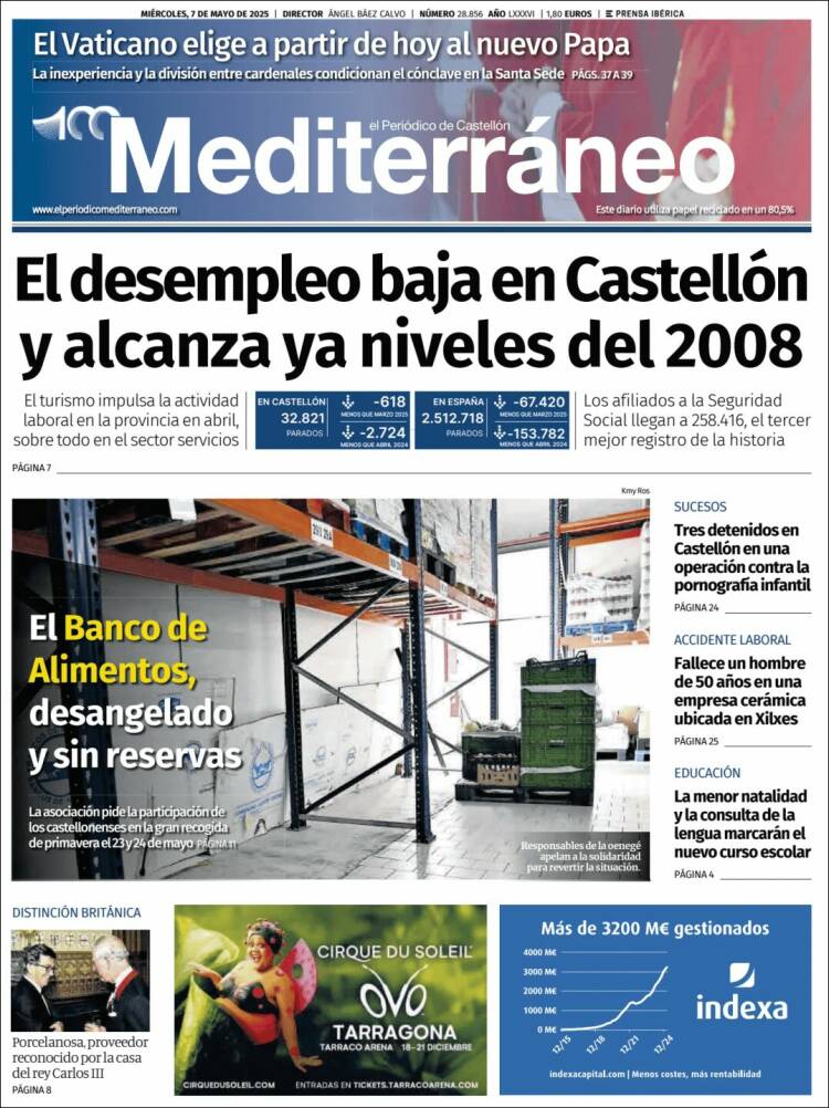 Portada de El Periódico Mediterraneo (España)