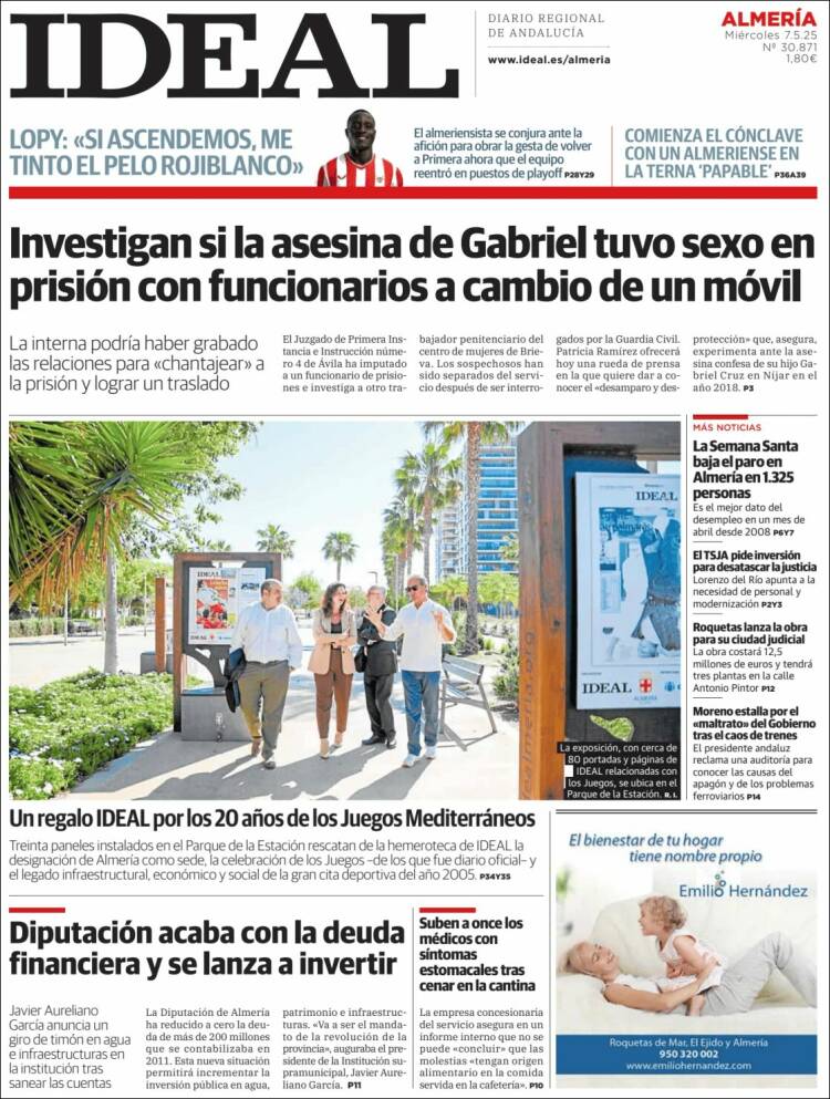 Portada de Ideal Almeria (España)