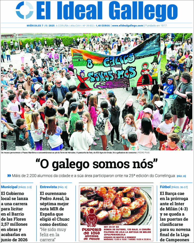 Portada de El Ideal Gallego (España)