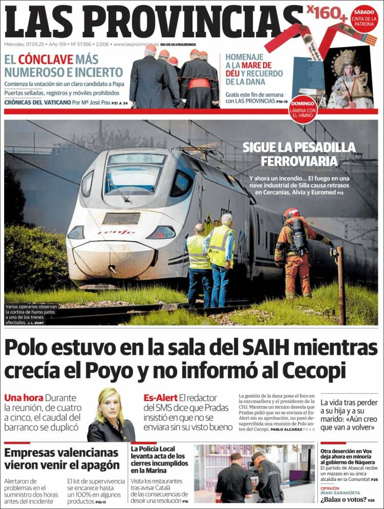 Portada de Las Provincias (España)