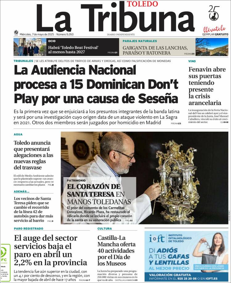 Portada de La Tribuna de Toledo (España)