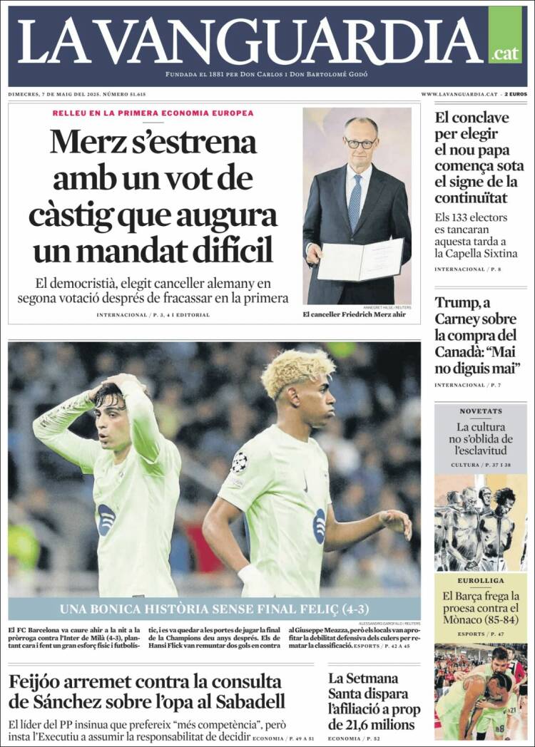Portada de La Vanguardia (Spain)