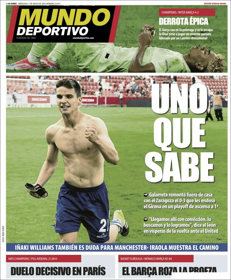 Portada de Mundo Deportivo Bizkaia (España)