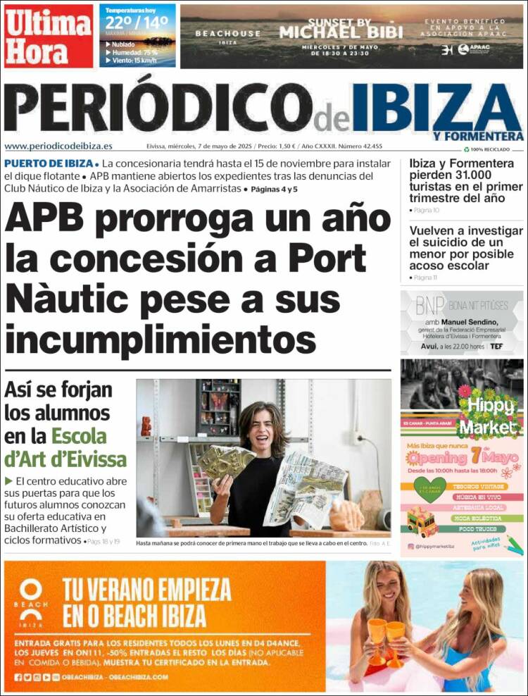 Portada de Periódico de Ibiza (Spain)