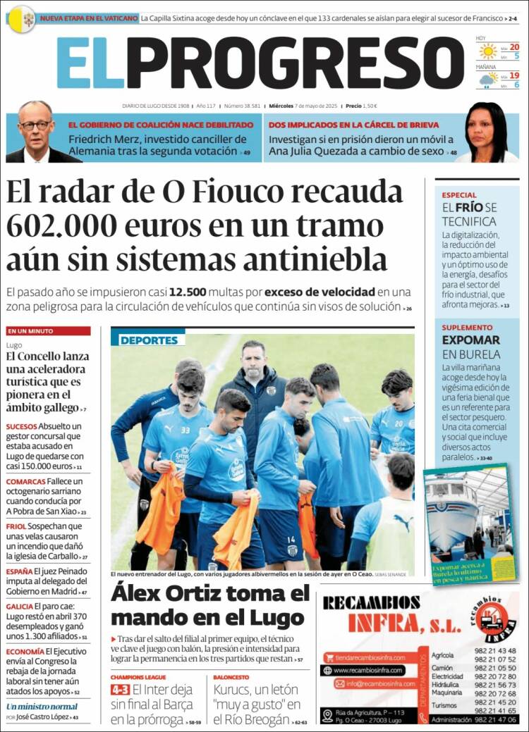 Portada de El Progreso (España)