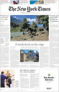 Portada de International New York Times (Europa)