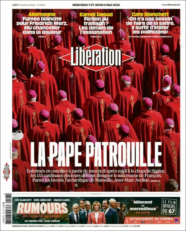 Portada de Libération (France)