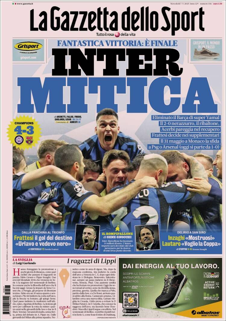 Portada de La Gazzetta dello Sport (Italy)