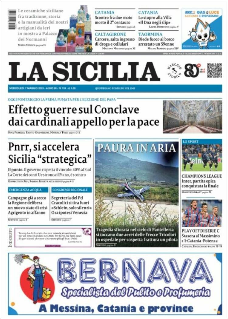 Portada de La Sicilia (Italy)