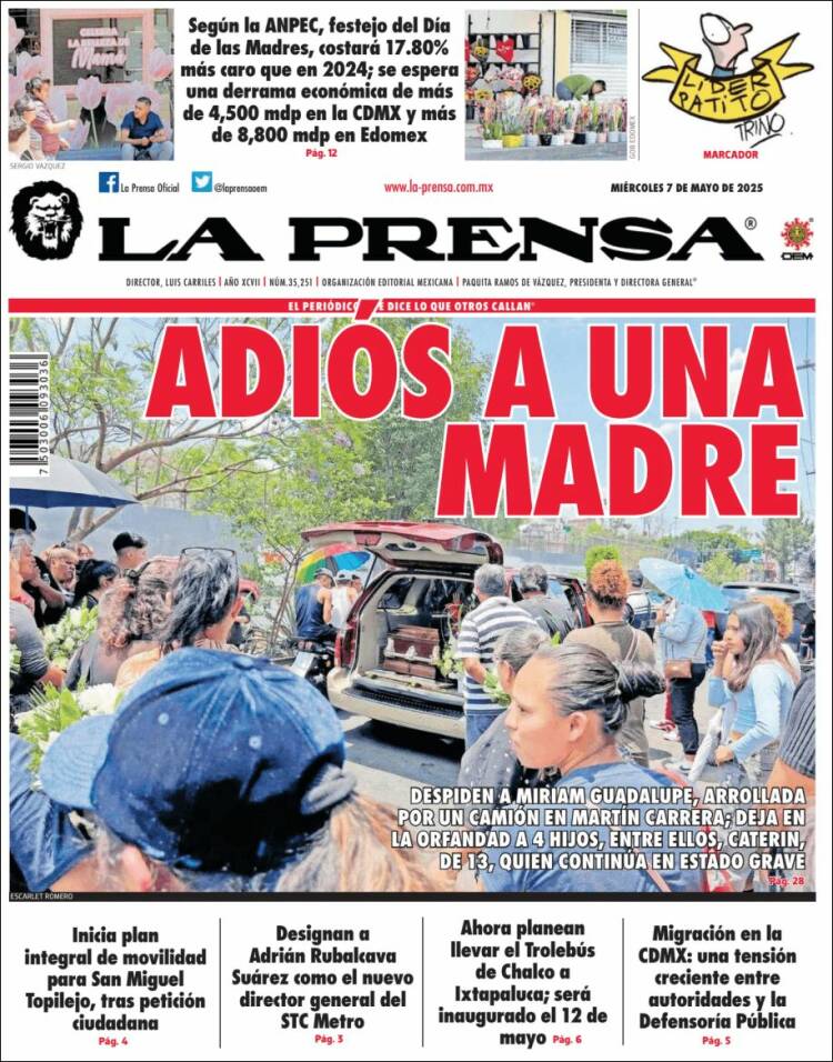 Portada de La Prensa (México)