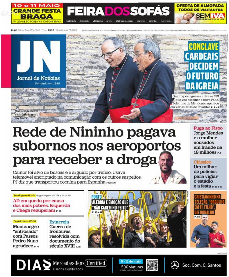 Portada de Jornal de Notícias (Portugal)