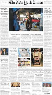 Portada de New York Times (USA)