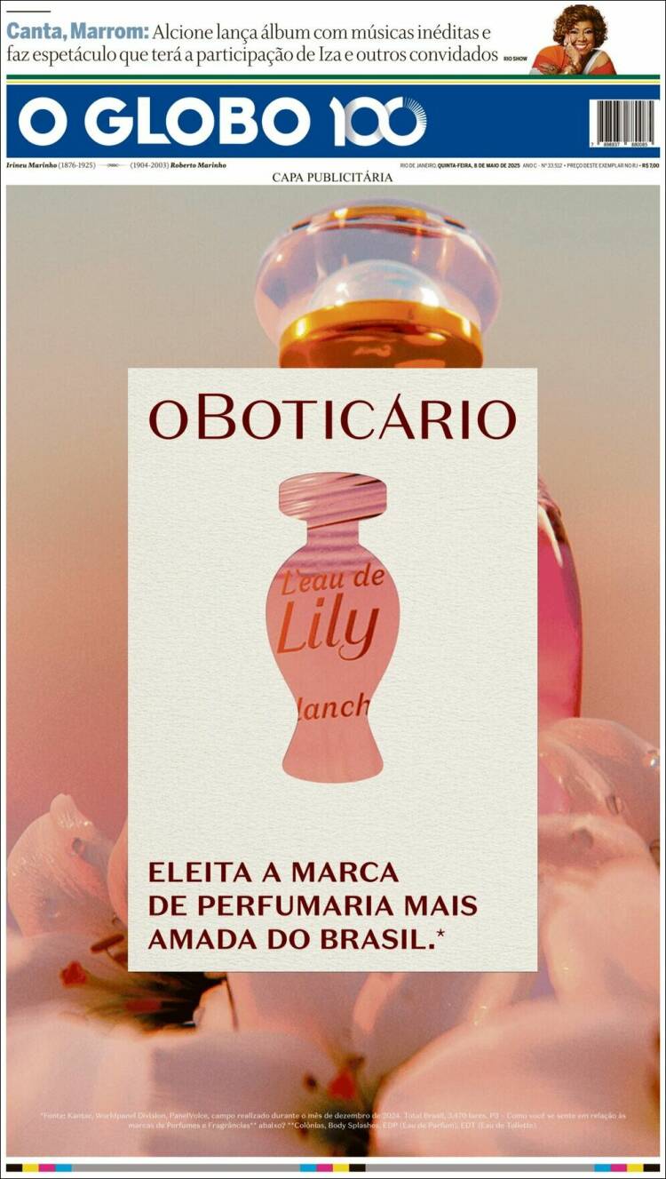 Portada de O Globo (Brasil)