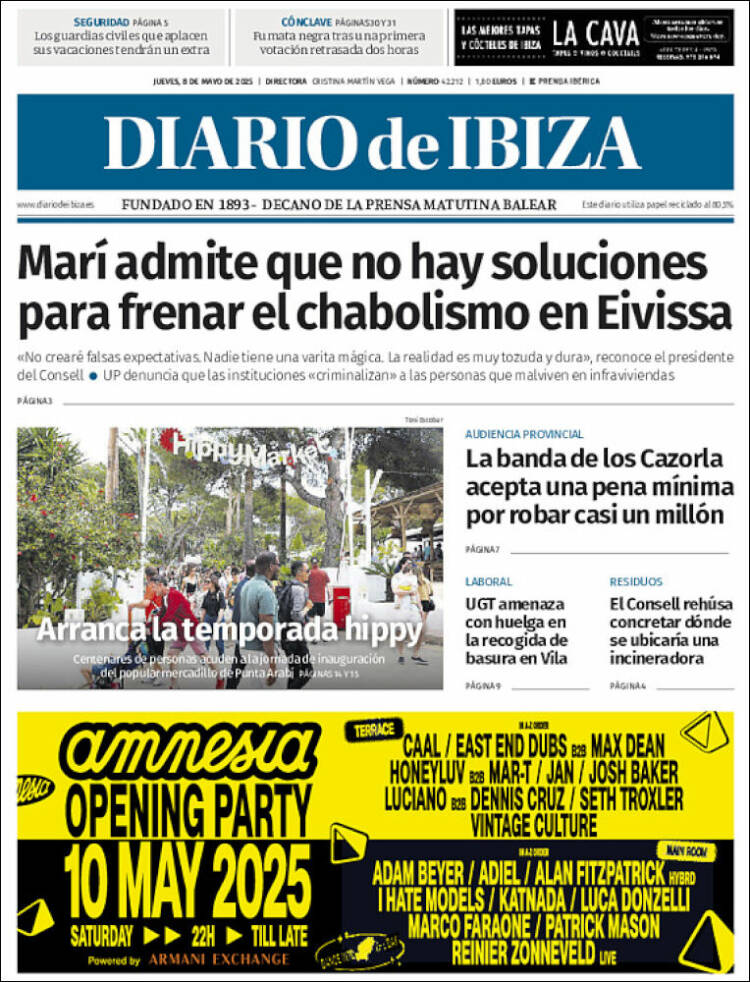 Portada de Diario de Ibiza (España)