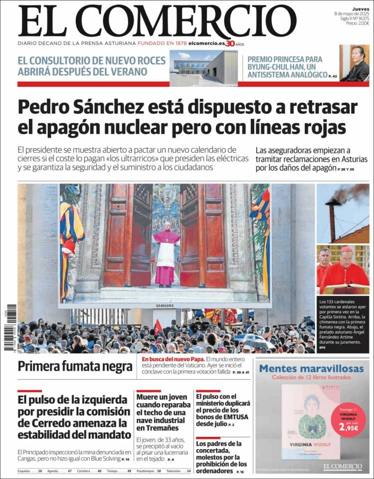 Portada de El Comercio - Gijón (España)