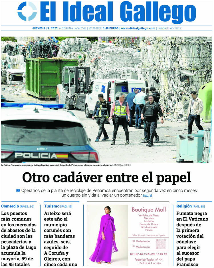 Portada de El Ideal Gallego (España)