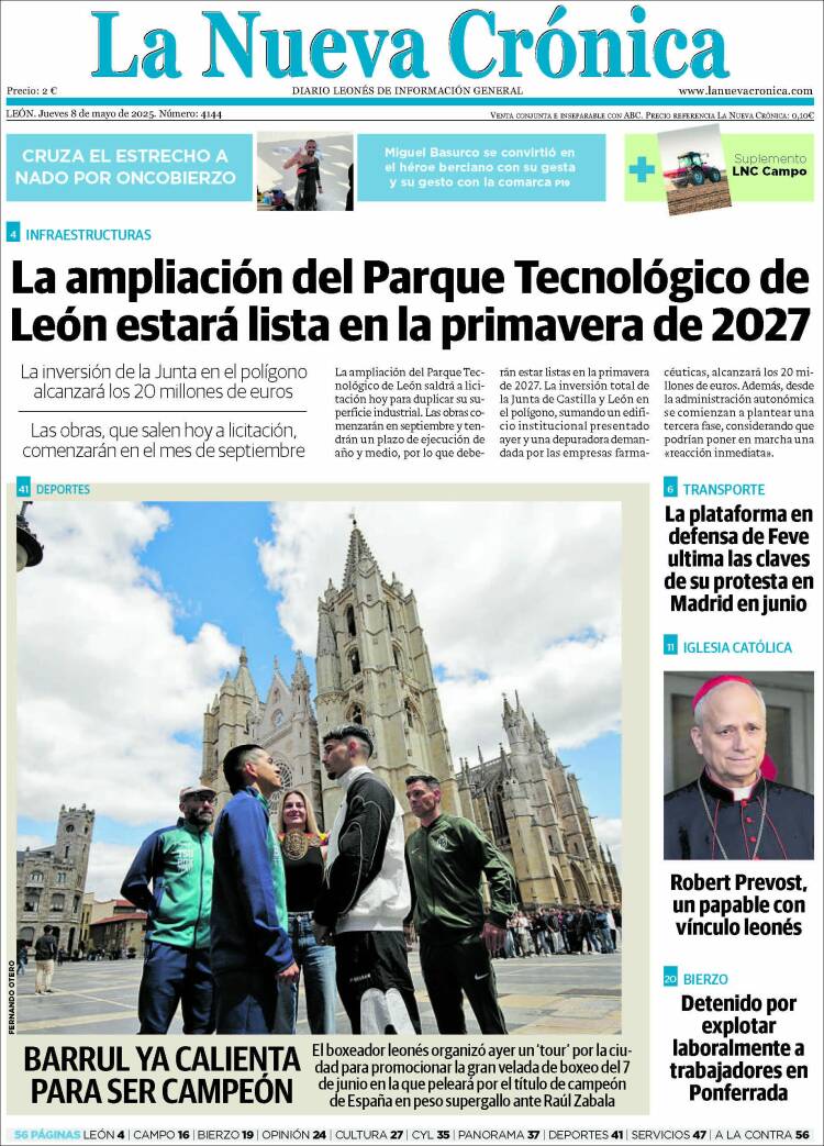 Portada de La Nueva Crónica (España)