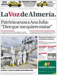 Portada de La Voz de Almería (España)