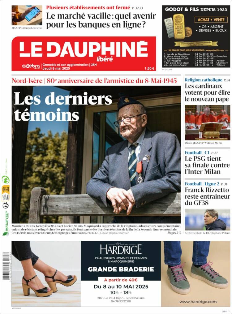 Portada de Le Dauphiné Libéré (Francia)