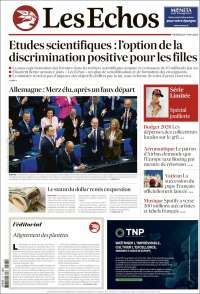 Portada de Les Echos (France)