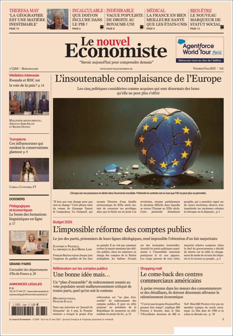 Portada de Le nouvel Economiste (France)