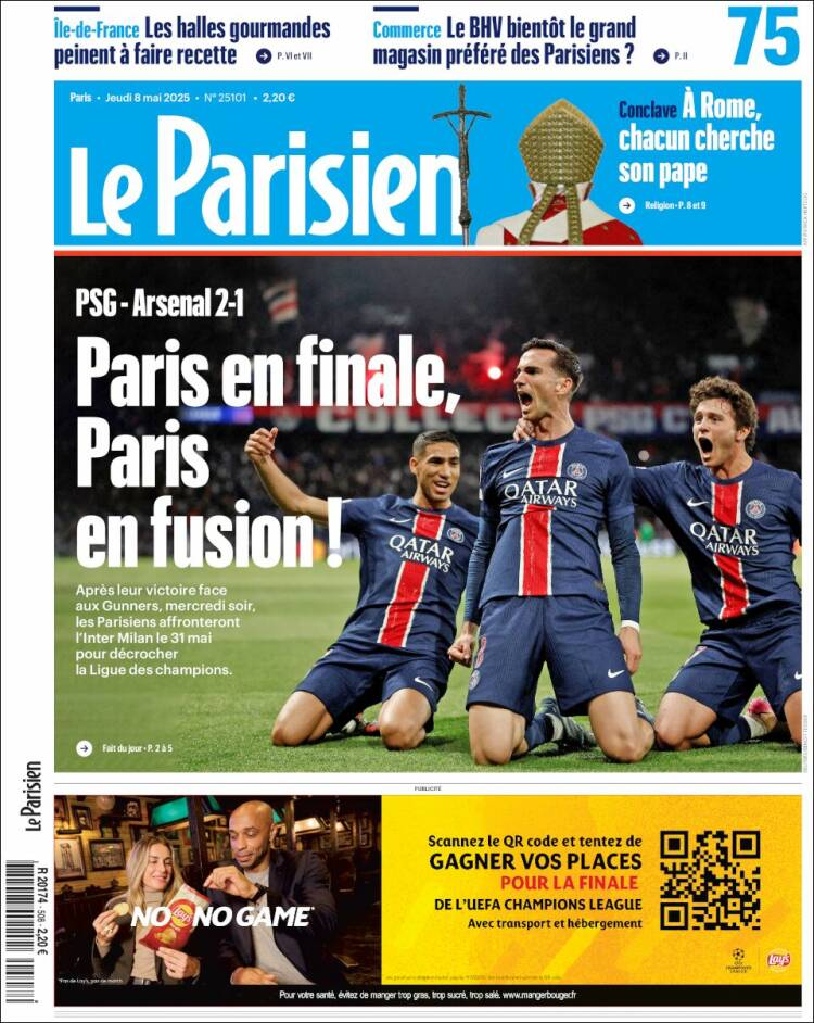 Portada de Le Parisien (Francia)