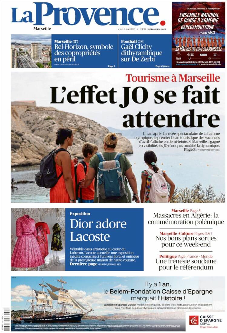 Portada de La Provence (Francia)
