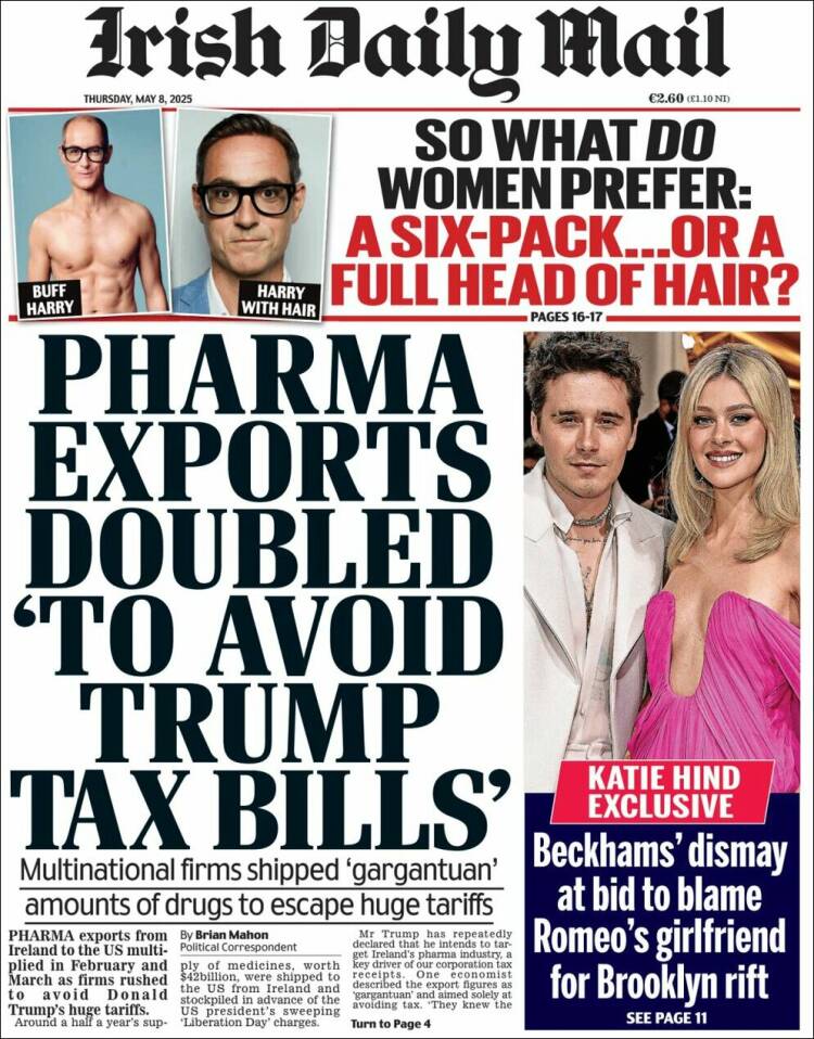 Portada de Irish Daily Mail (Ireland)