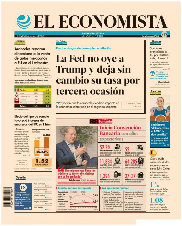 Portada de El Economista (Mexico)