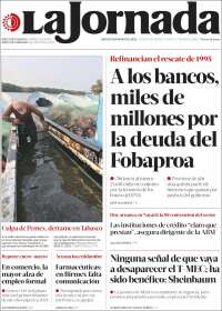 Portada de La Jornada (Mexico)