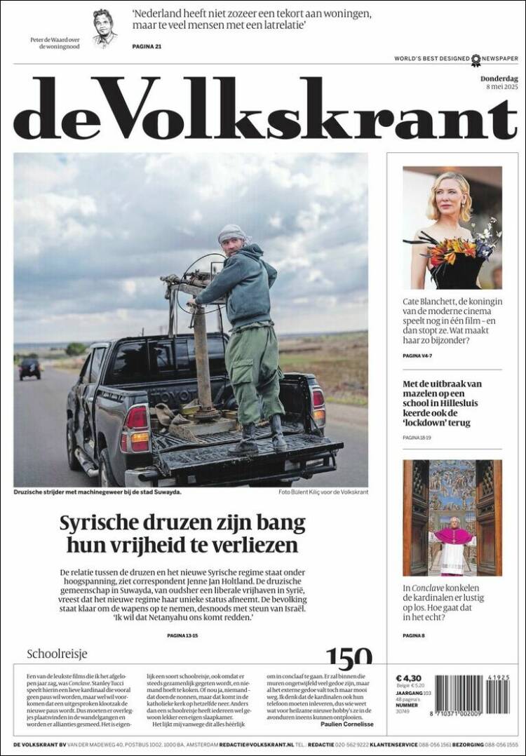 Portada de De Volkskrant (Netherlands)