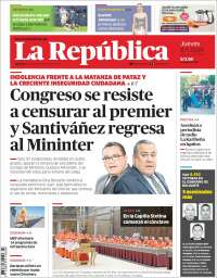 Portada de La Republica (Perú)
