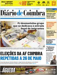 Portada de Diário de Coimbra (Portugal)