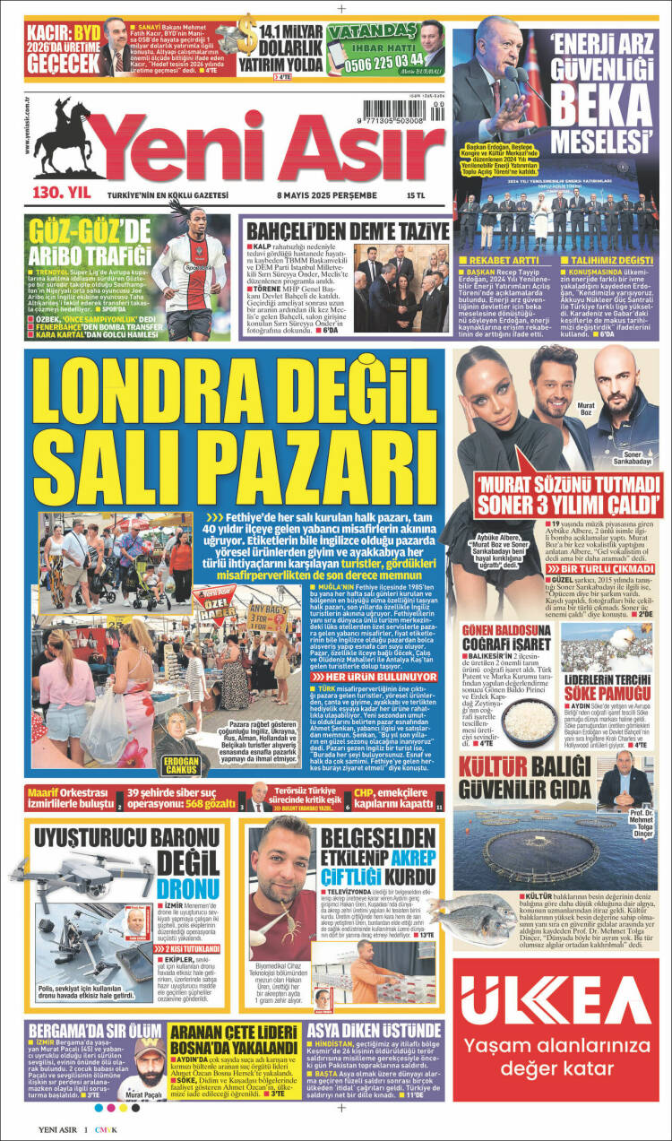 Portada de Yeni Asır (Turkey)