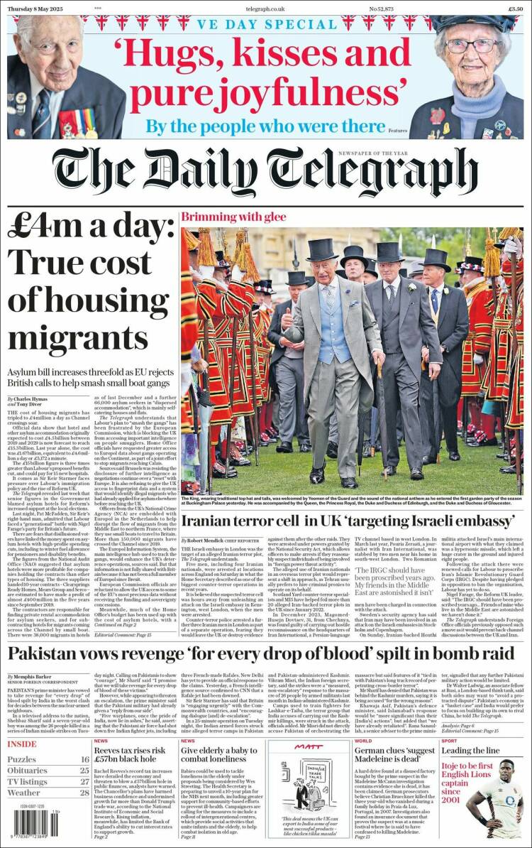 Portada de Daily Telegraph (United Kingdom)