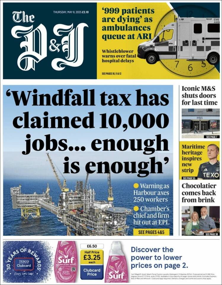 Portada de The Press and Journal (United Kingdom)
