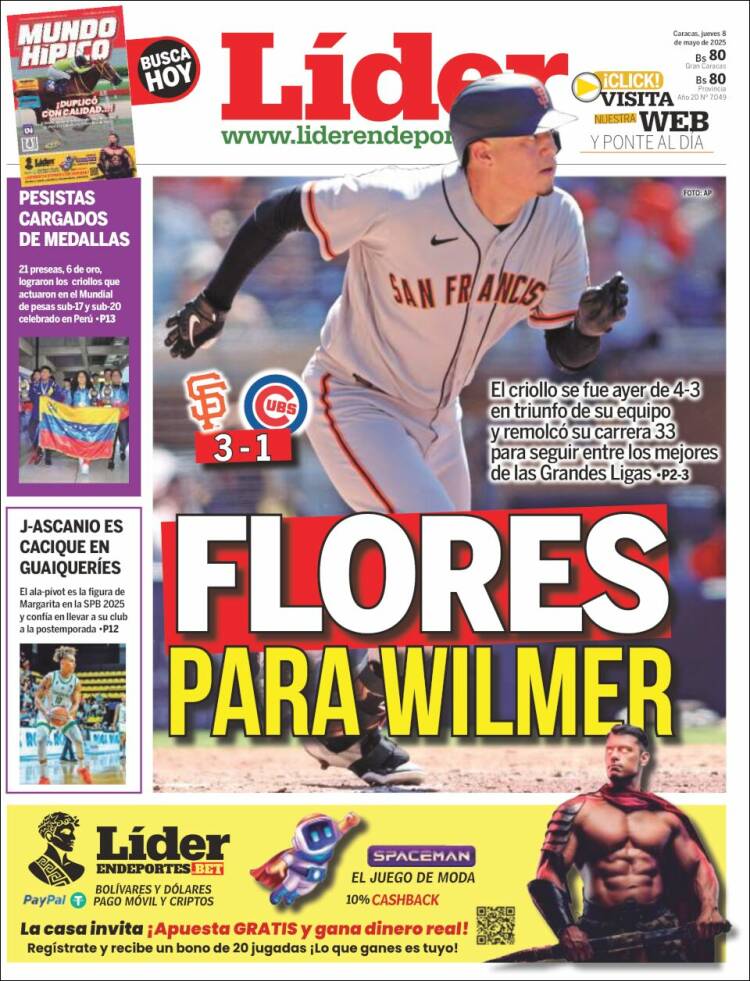 Portada de Lider en deportes (Venezuela)