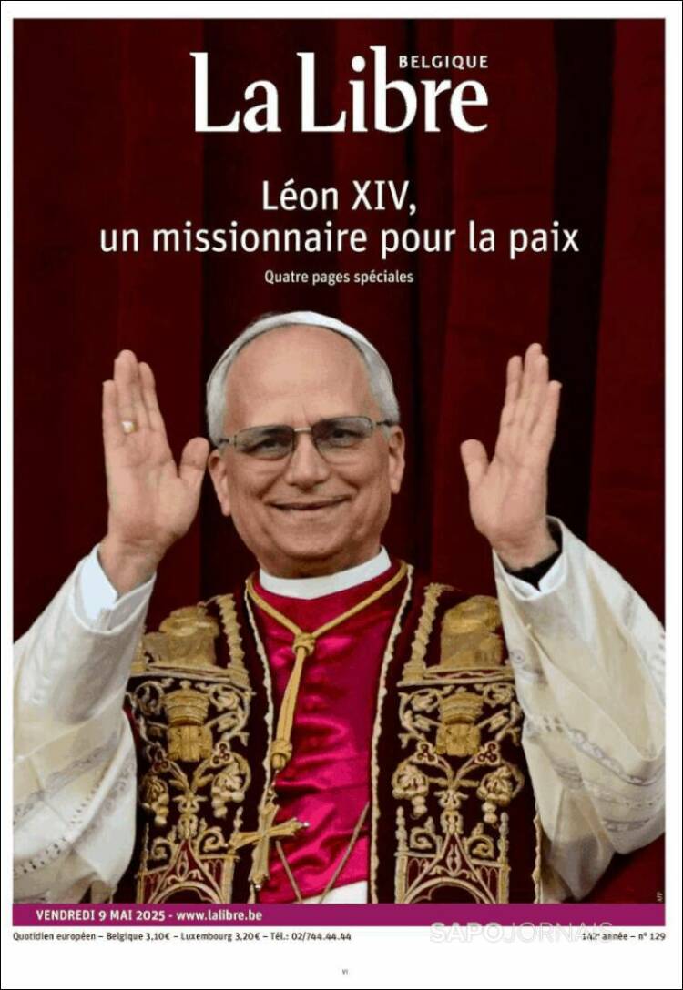 Portada de La Libre.be (B&eacute;lgica)