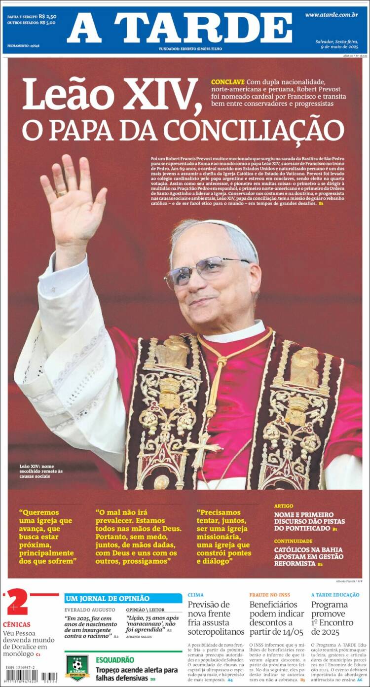 Portada de Diário A Tarde (Brasil)