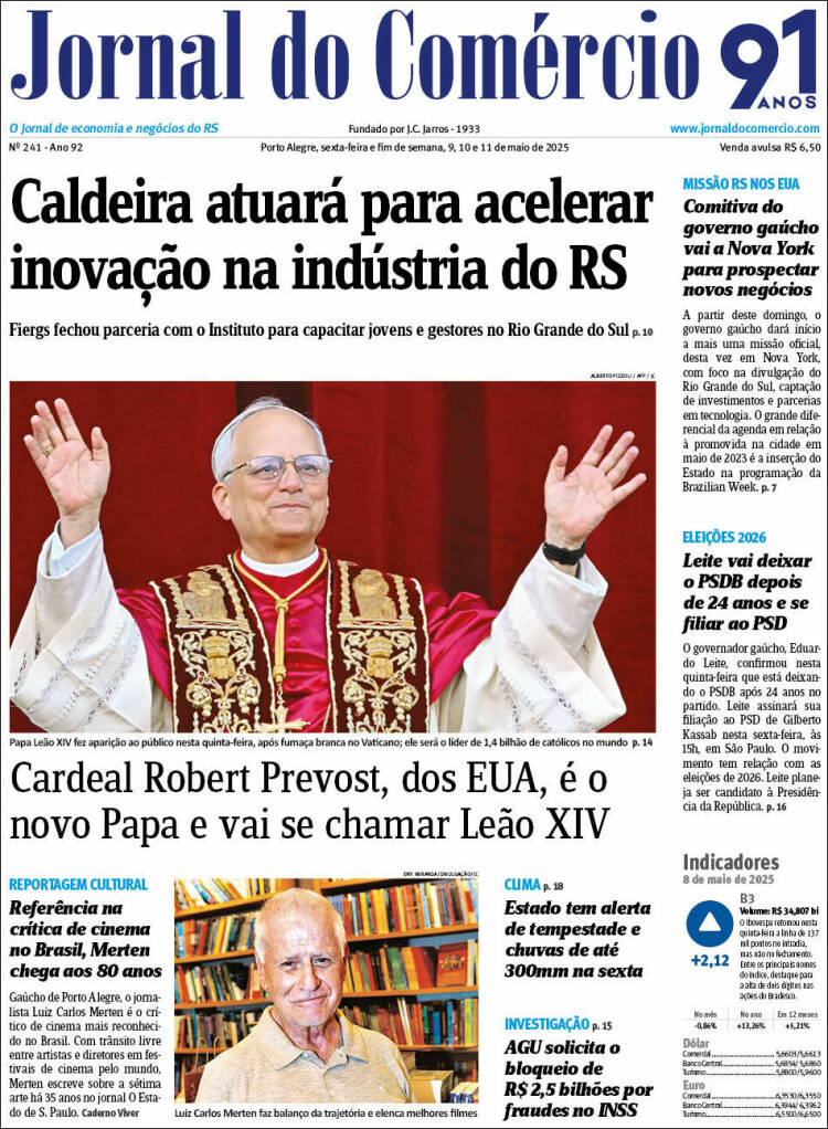 Portada de Jornal do Comércio (Brasil)