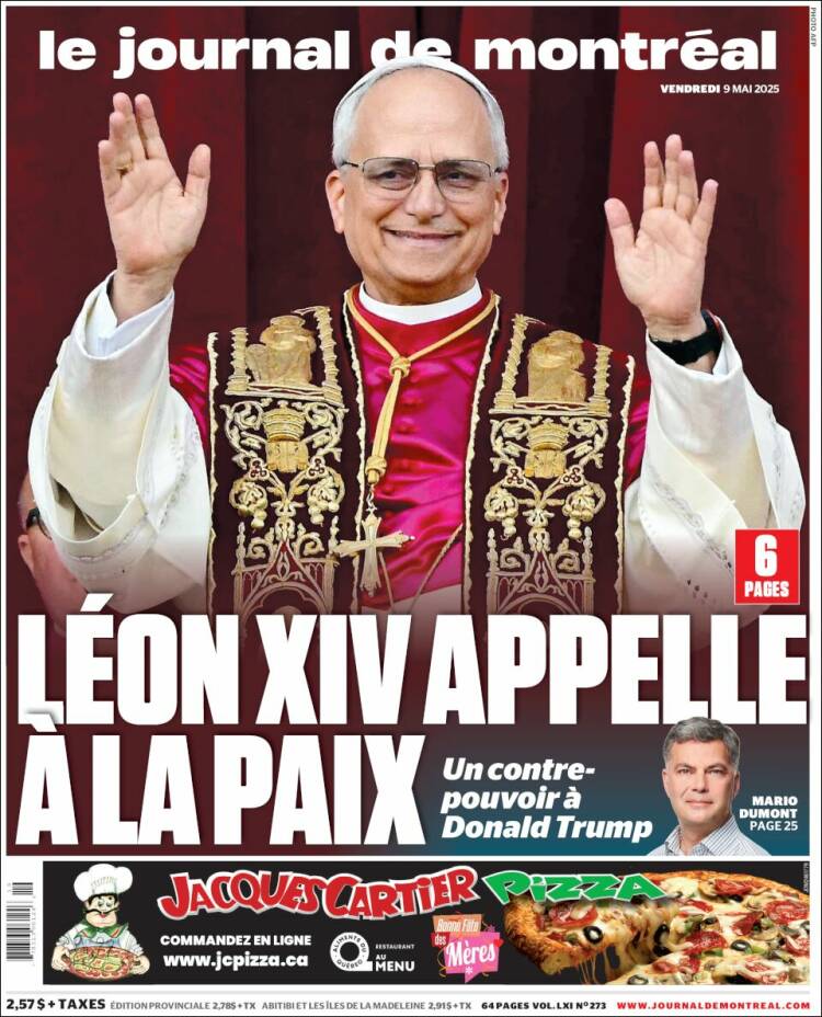 Portada de Le Journal de Montréal (Canadá)