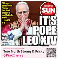 Portada de The Toronto Sun (Canada)