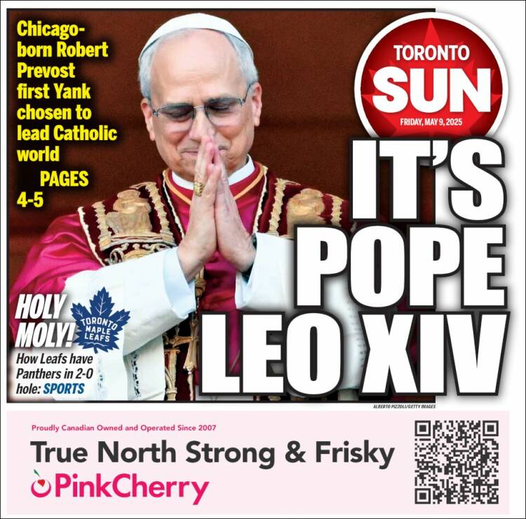 Portada de The Toronto Sun (Canada)
