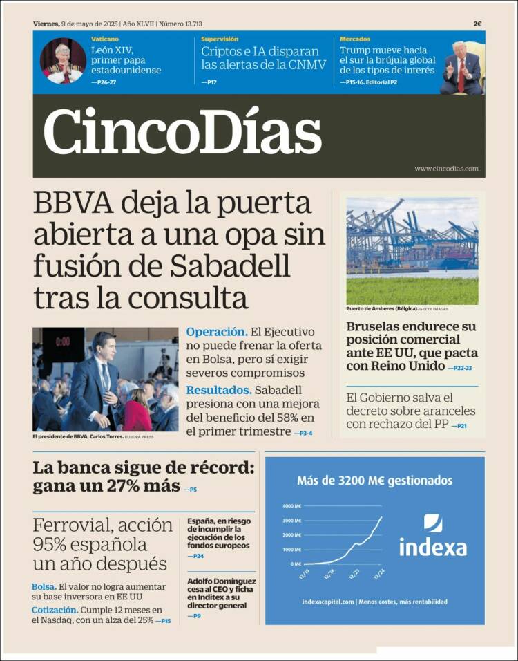 Portada de Cinco Días (Spain)