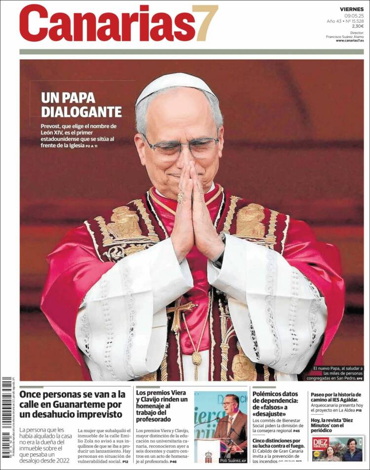 Portada de Canarias 7 (España)