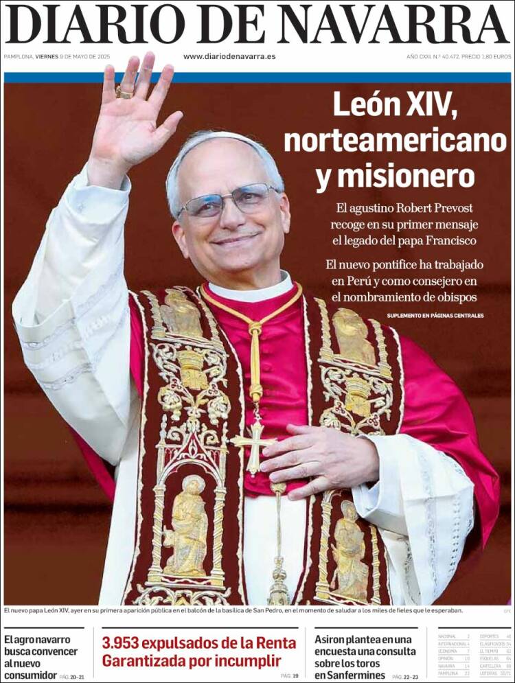 Portada de Diario de Navarra (España)