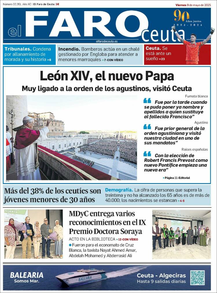 Portada de El Faro de Ceuta (España)