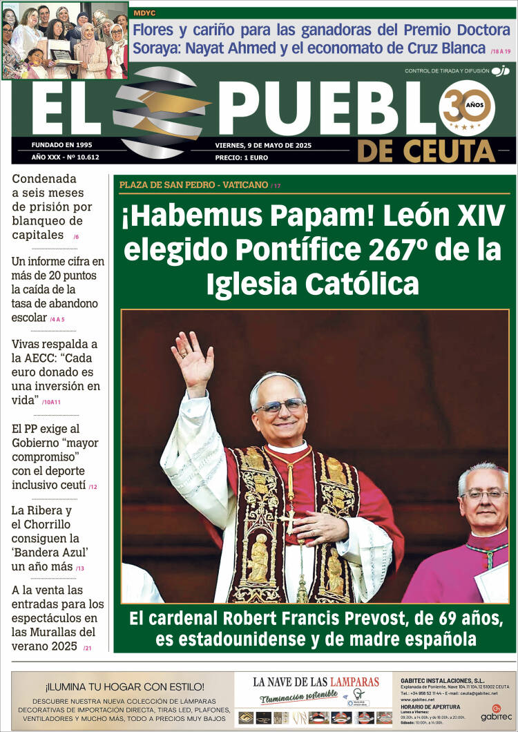 Portada de El Pueblo de Ceuta (Spain)